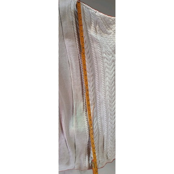 J Jill Open Front Cable Knit Chunky Long Cardigan Sweater Womens 3X Cream Beige - Picture 5 of 5